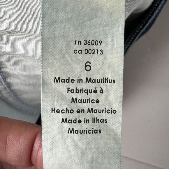 Calvin Klein Womens LEAN BOOTCUT Jeans Size 6 Blue Dark Wash Stretch Denim - Picture 12 of 16